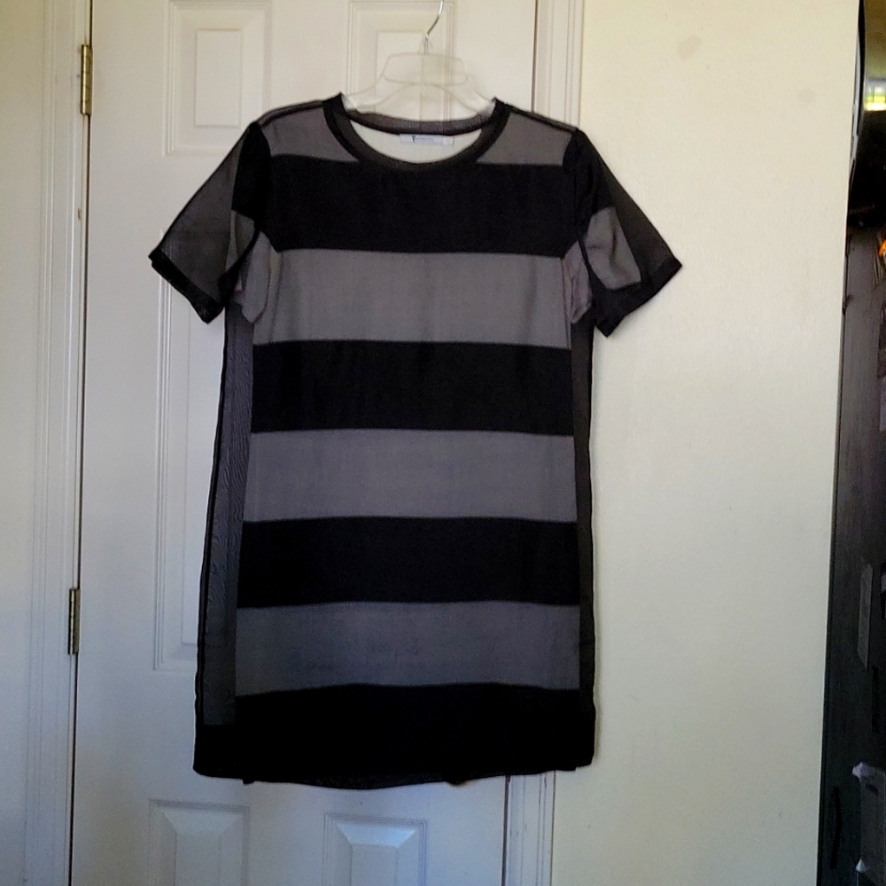 EUC Alexander Wang 100% Silk Overlay Shirt Dress